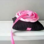 Black Dupioni Silk Ring Bea..