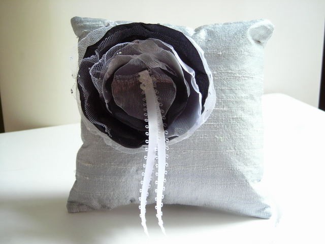 Dupioni Silk Ring Bearer's Pillow - Customizable in your own wedding colors