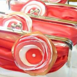 Modern Bride Bridal and Bridesmaids' Clutch in Satin Customized in your own Wedding Colors