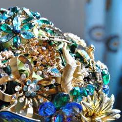 Vintage Rhinestone Brooch Bridal Bouquet - One of a Kind Heirloom for your Wedding Day - Made to Order