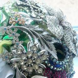 Vintage Rhinestone Brooch Bridal Bouquet - One of a Kind Heirloom for your Wedding Day - Ready to Ship
