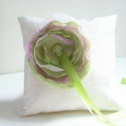 Dupioni Silk Ring Bearer's Pillow - Customizable in your own wedding colors
